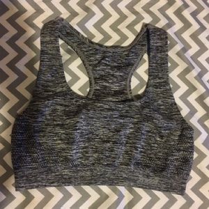 Gray sports bra